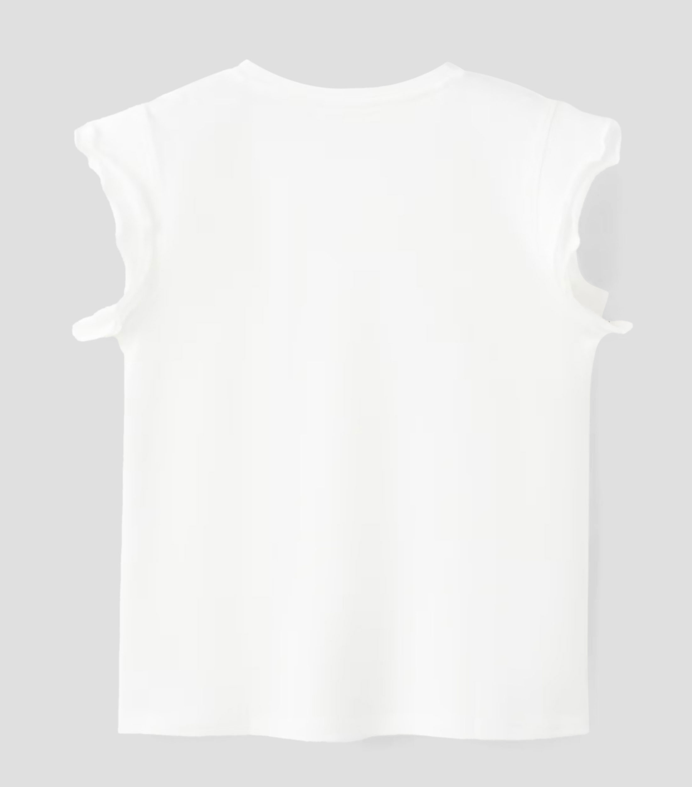 Playera cuello redondo sin mangas lisa Niña